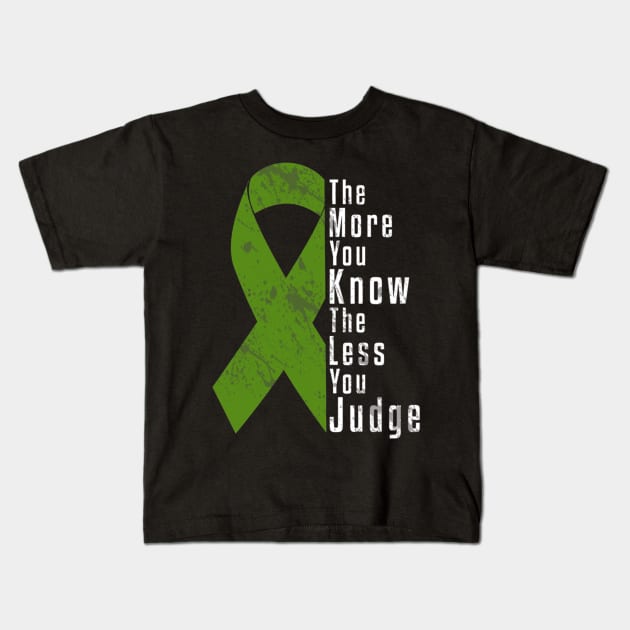 Inspirational The More You Know The Less You Judge Kids T-Shirt by hony.white